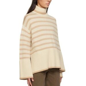 Toteme Signature stripe turtleneck 
color sand dune